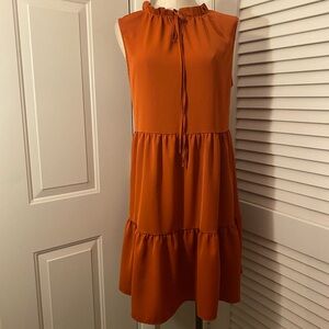 “Kirundo” Burnt Orange Mini Dress- Size Large